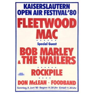 Fleetwood Mac 1980 Kaiserslautern Open Air Festival Concert Poster