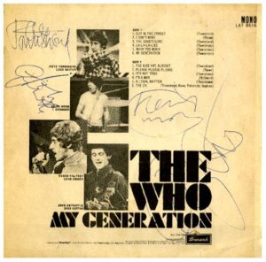 The Who Signed My Generation LP Sleeve